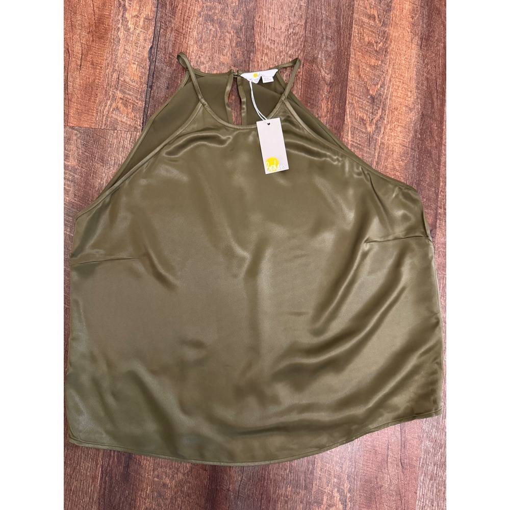 Boden Strappy Halterneck Satin Top Green NWT US 16-18 Plus Size